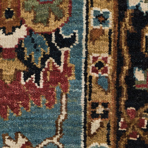 Amer Rugs Antiquity Hand-knotted Area Rug - Elegant Persian-inspired Design In Premium New Zealand Wool Turquoise Wool Anq120810