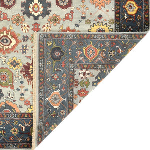 Amer Rugs Antiquity Hand-knotted Area Rug - Elegant Persian-inspired Design In Premium New Zealand Wool Sky Blue,Denim Wool Anq151215