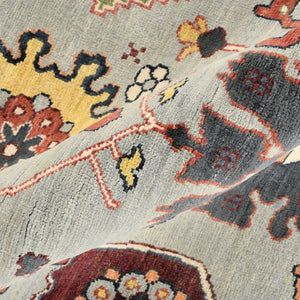 Amer Rugs Antiquity Hand-knotted Area Rug - Elegant Persian-inspired Design In Premium New Zealand Wool Sky Blue,Denim Wool Anq151215