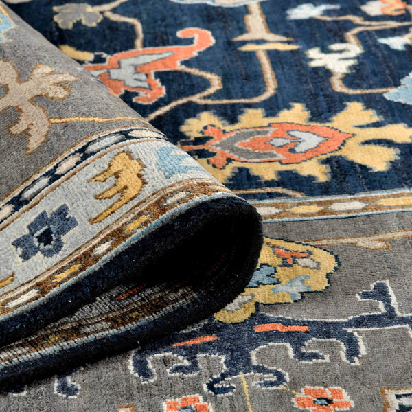 Antiquity Hand-knotted New Zealand Wool Persian Motif Area Rug for Elegant Living Rooms