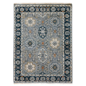 AMER Rugs Antiquity  ANQ-52 Hand-Knotted Handmade Raw Handspun New Zealand Wool Classic Persian Rug Fog 2'6" x 10'