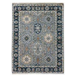 Amer Rugs Antiquity Hand-knotted Area Rug - Elegant Persian-inspired Design In Premium New Zealand Wool Fog Wool Anq520810