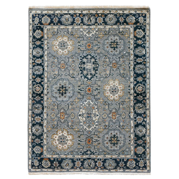 Amer Rugs Antiquity Hand-knotted Area Rug - Elegant Persian-inspired Design In Premium New Zealand Wool Fog Wool Anq520810