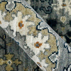 AMER Rugs Antiquity  ANQ-52 Hand-Knotted Handmade Raw Handspun New Zealand Wool Classic Persian Rug Fog 2'6" x 10'