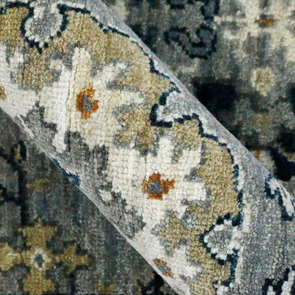 Amer Rugs Antiquity Hand-knotted Area Rug - Elegant Persian-inspired Design In Premium New Zealand Wool Fog Wool Anq520810