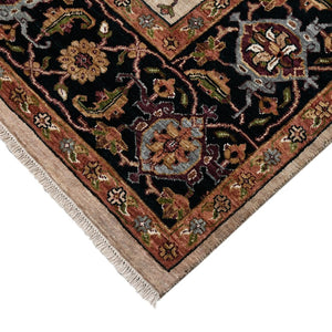 Amer Rugs Antiquity Hand-knotted Area Rug - Elegant Persian-inspired Design In Premium New Zealand Wool Camel,Blue Wool Anq81215