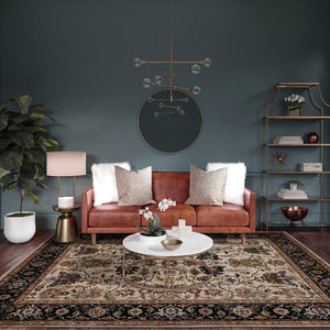 Amer Rugs Antiquity Hand-knotted Area Rug - Elegant Persian-inspired Design In Premium New Zealand Wool Camel,Blue Wool Anq81215