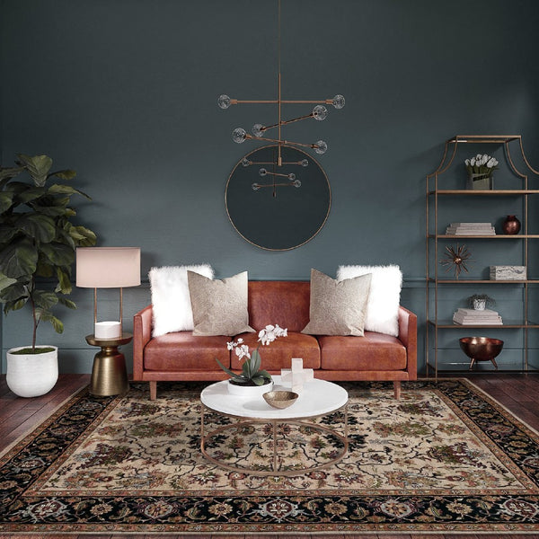 Amer Rugs Antiquity Hand-knotted Area Rug - Elegant Persian-inspired Design In Premium New Zealand Wool Camel,Blue Wool Anq81215