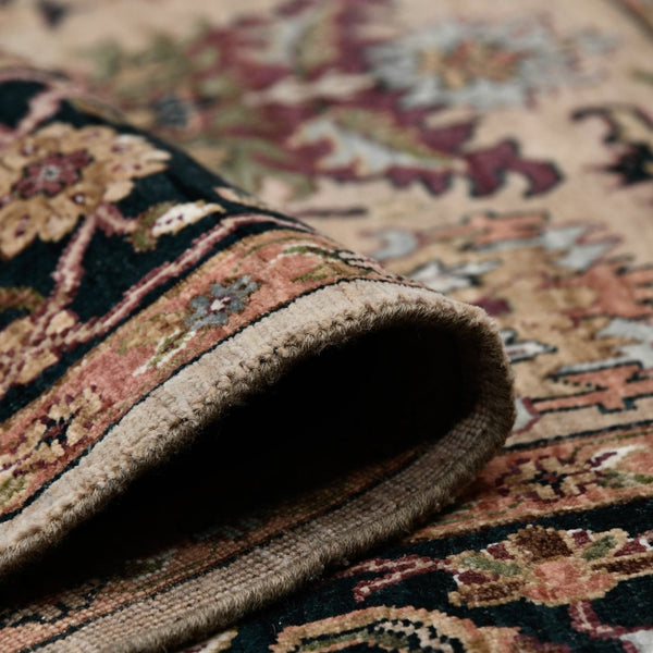 Amer Rugs Antiquity Hand-knotted Area Rug - Elegant Persian-inspired Design In Premium New Zealand Wool Camel,Blue Wool Anq81215