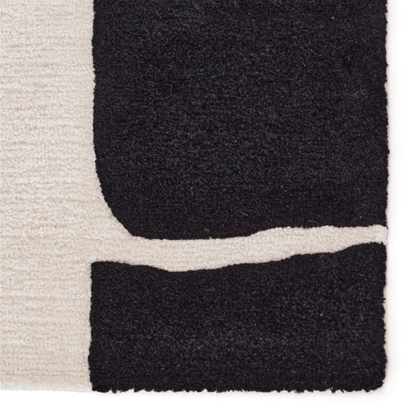Jaipur Living Anthem Noverre Modern Handmade Indoor Rug Black 5'x8'