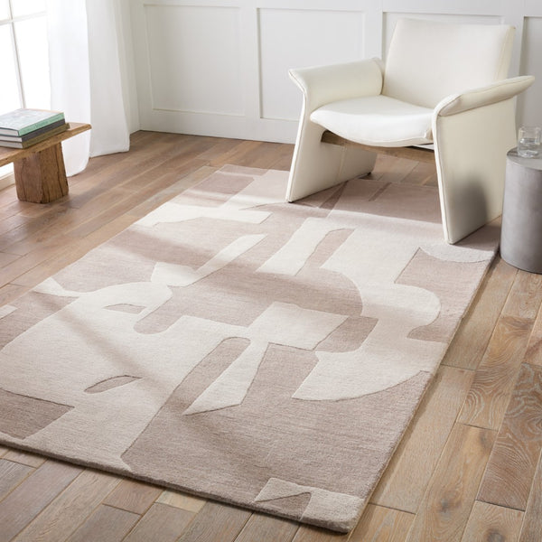 Jaipur Living Anthem Noverre Modern Handmade Indoor Rug Taupe 5'x8'