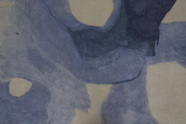 Feizy Rugs Anya Hand-Tufted Wool Viscose Abstract Area Rug Watercolor Blue Ivory Large Room ANY8887FBLU000J00