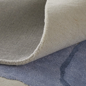 Feizy Rugs Anya Hand-Tufted Wool Viscose Abstract Area Rug Watercolor Blue Ivory Large Room ANY8887FBLU000J00