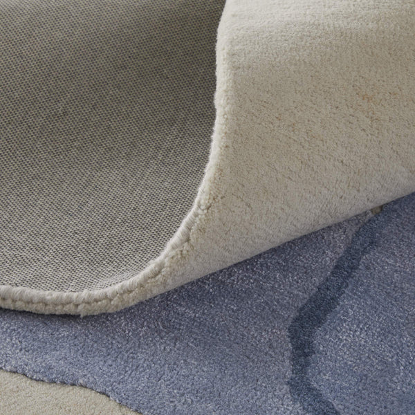 Feizy Rugs Anya Hand-Tufted Wool Viscose Abstract Area Rug Watercolor Blue Ivory Large Room ANY8887FBLU000J00