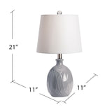 Loxley Gray Ceramic Table Lamp AP2088GRYSNG Evolution by Crestview Collection