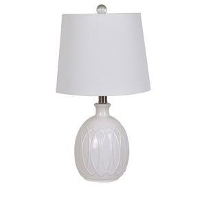 Loxley White Ceramic Table Lamp AP2088SNG Evolution by Crestview Collection