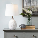 Loxley White Ceramic Table Lamp AP2088SNG Evolution by Crestview Collection