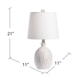 Loxley White Ceramic Table Lamp AP2088SNG Evolution by Crestview Collection