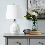 Loxley White Ceramic Table Lamp AP2088SNG Evolution by Crestview Collection