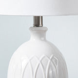 Loxley White Ceramic Table Lamp AP2088SNG Evolution by Crestview Collection