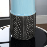 29" Turquoise and Textured Charcoal Table Lamp AP2165SNG Evolution by Crestview Collection