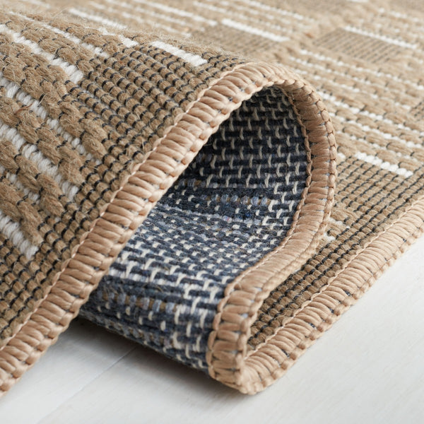 Safavieh Aspect 402 Power Loomed 50% Cotton, 47% Jute, 3% Polyester Natural Fiber Rug Natural / Ivory APE402B-8