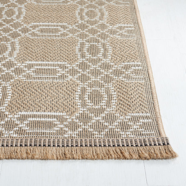 Safavieh Aspect 404 Power Loomed 50% Cotton, 47% Jute, 3% Polyester Natural Fiber Rug Natural / Ivory APE404B-8