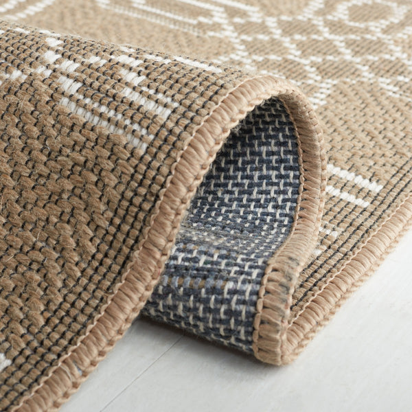 Safavieh Aspect 404 Power Loomed 50% Cotton, 47% Jute, 3% Polyester Natural Fiber Rug Natural / Ivory APE404B-8