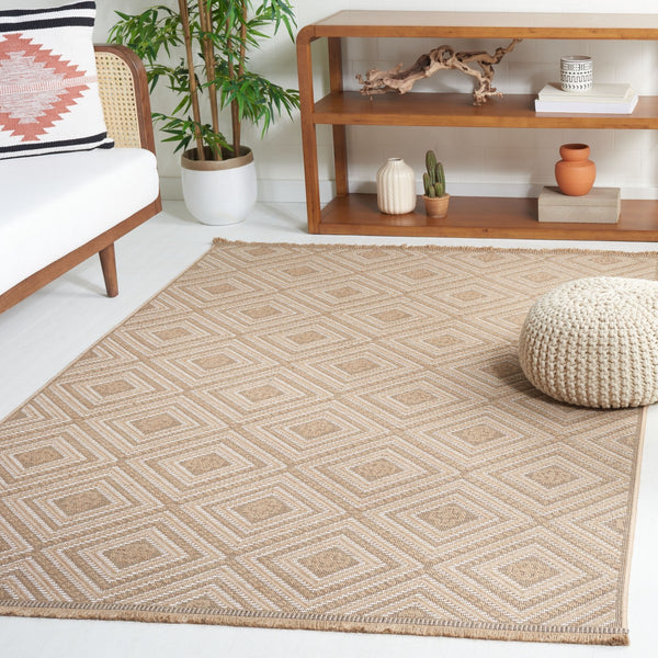 Safavieh Aspect 408 Power Loomed Natural Fiber Rug Natural / Ivory 8'-6" x 12'