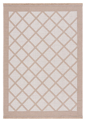 Safavieh Aspect 454 Power Loomed Natural Fiber Rug Ivory / Natural 4' x 6'