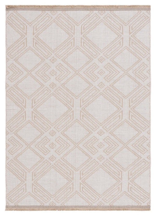 Safavieh Aspect 456 Power Loomed 50% Cotton, 47% Jute, 3% Polyester Natural Fiber Rug Ivory / Natural APE456A-8