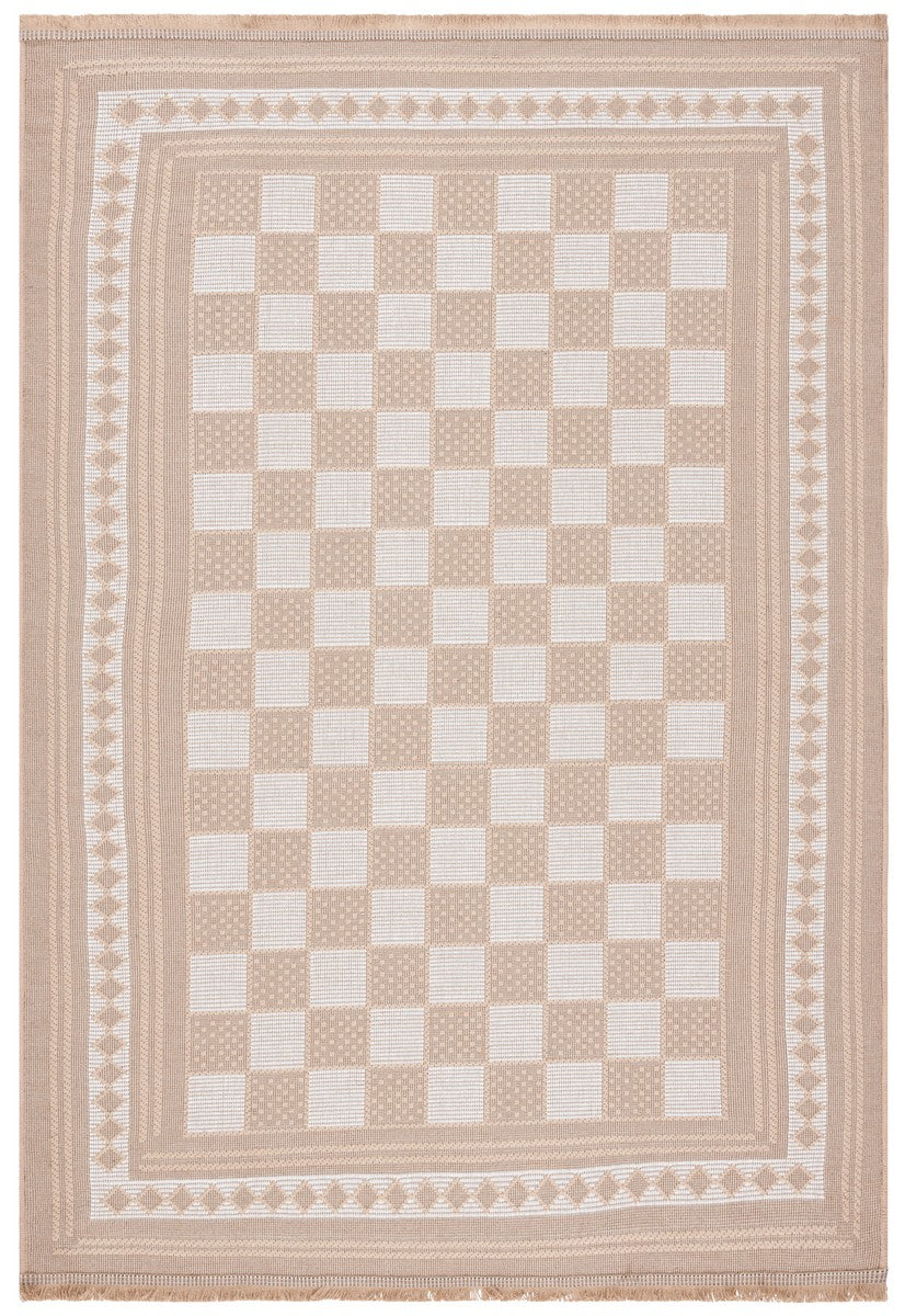 Safavieh Aspect 458 Power Loomed 50% Cotton, 47% Jute, 3% Polyester Natural Fiber Rug Natural / Ivory APE458B-8
