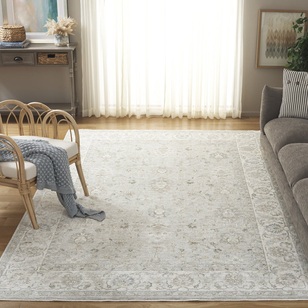 Safavieh April Timeless Elegance Area Rug In Soothing Grey And Ivory - Luxurious Turkish Design For Your Home Ivory ,Grey Polyester Apl210a-8