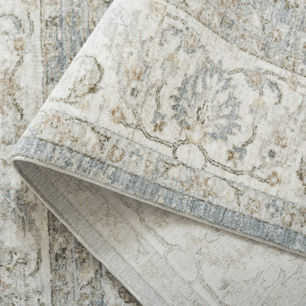 Safavieh April Timeless Elegance Area Rug In Soothing Grey And Ivory - Luxurious Turkish Design For Your Home Ivory ,Blue Polyester Apl210b-8