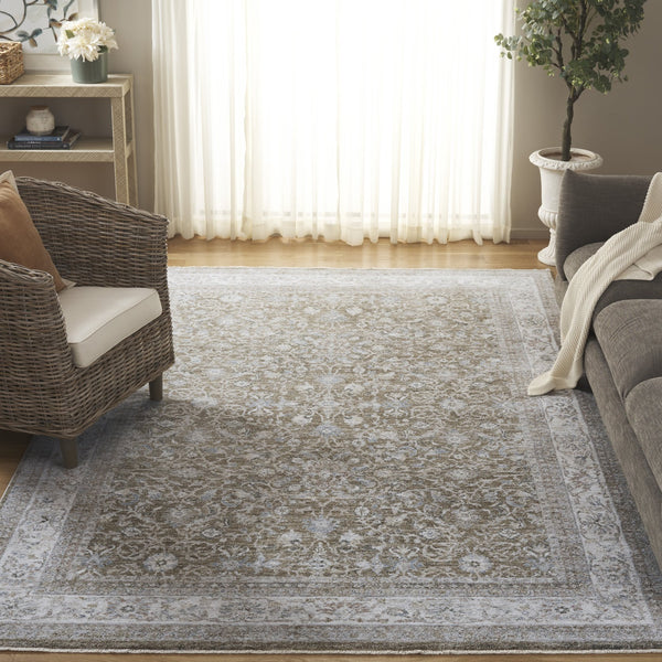 Safavieh April Area Rug - Timeless Elegance With Botanical Motifs - Durable, Plush, And Easy To Maintain Ivory ,Green Polyester Apl212a-8