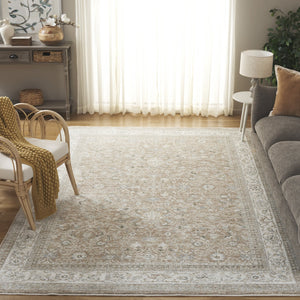 Safavieh April Area Rug - Timeless Elegance With Botanical Motifs - Durable, Plush, And Easy To Maintain Ivory ,Apricot Polyester Apl212b-8