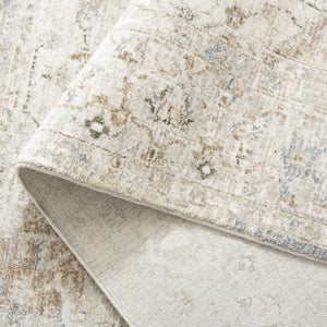 Safavieh April Exquisite Area Rug - Elegant Turkish Design With Ornate Floral Pattern For Modern Homes Ivory ,Grey Polyester Apl218b-8