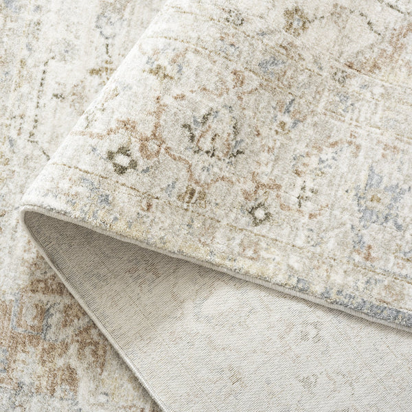 Safavieh April Exquisite Area Rug - Elegant Turkish Design With Ornate Floral Pattern For Modern Homes Ivory ,Grey Polyester Apl218b-8