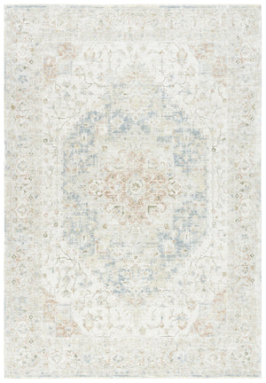 Safavieh April Exquisite Area Rug - Elegant Turkish Design With Ornate Floral Pattern For Modern Homes Ivory ,Grey Polyester Apl218b-8