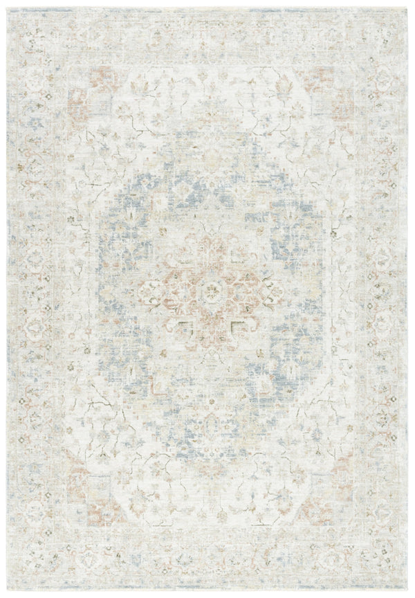 Safavieh April Exquisite Area Rug - Elegant Turkish Design With Ornate Floral Pattern For Modern Homes Ivory ,Grey Polyester Apl218b-8