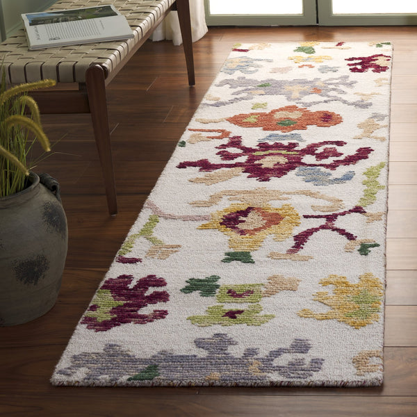 Safavieh Aspen Bohemian Charm Area Rug - Hand-tufted Wool And Cotton Blend For Luxurious Comfort & Style Ivory ,Red 85% Wool,15% Cotton Apn101a-6