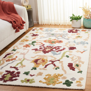 Safavieh Aspen Vibrant Hand-tufted Area Rug - Luxurious Bohemian Style In Premium Wool & Cotton Blend Ivory ,Red 85% Wool,15% Cotton Apn101a-5