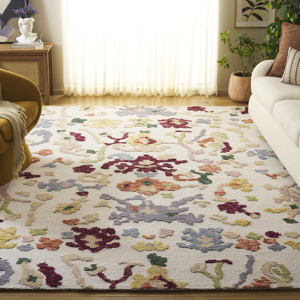 Safavieh Aspen Bohemian-inspired Area Rug - Hand-tufted Luxury In Vibrant Colors For Your Living Space Ivory ,Red 85% Wool,15% Cotton Apn101a-3