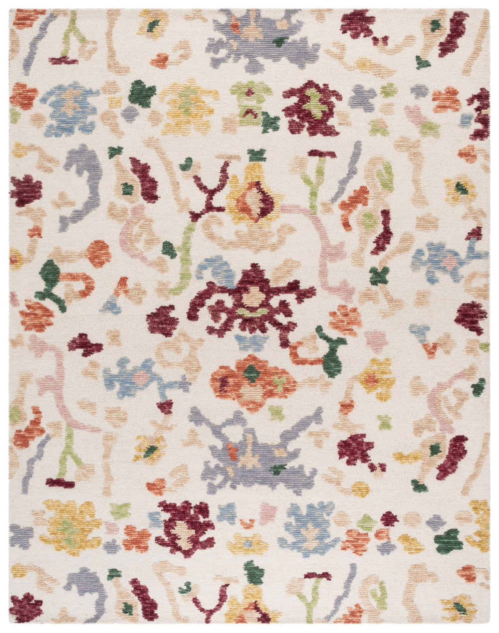 Safavieh Aspen Bohemian Charm Area Rug - Hand-tufted Wool And Cotton Blend For Luxurious Comfort & Style Ivory ,Red 85% Wool,15% Cotton Apn101a-6