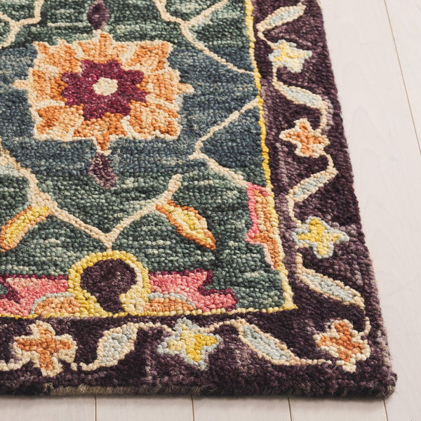 Safavieh Aspen Exquisite Hand-tufted Area Rug With Vibrant Patterns For Modern And Traditional Decor Teal ,Pink 85% Wool,15% Cotton Apn103j-5