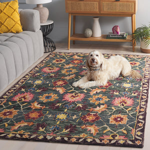 Safavieh Aspen Exquisite Hand-tufted Area Rug With Vibrant Patterns For Modern And Traditional Decor Teal ,Pink 85% Wool,15% Cotton Apn103j-5