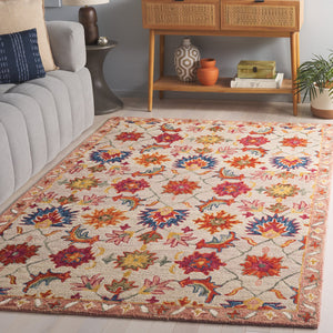 Safavieh Aspen Exquisite Hand-tufted Area Rug With Vibrant Patterns For Modern And Traditional Decor Ivory ,Rust 85% Wool,15% Cotton Apn103p-5