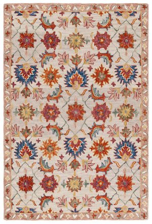 Safavieh Aspen Exquisite Hand-tufted Area Rug With Vibrant Patterns For Modern And Traditional Decor Ivory ,Rust 85% Wool,15% Cotton Apn103p-5