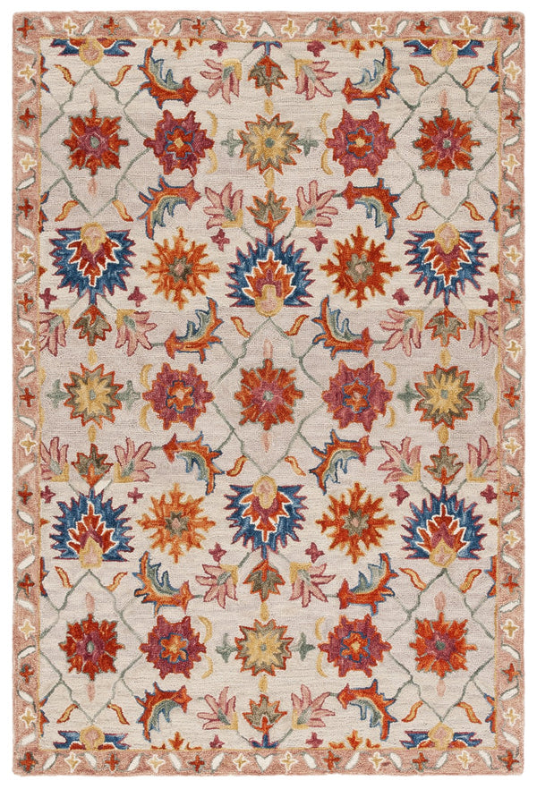 Safavieh Aspen Exquisite Hand-tufted Area Rug With Vibrant Patterns For Modern And Traditional Decor Ivory ,Rust 85% Wool,15% Cotton Apn103p-5