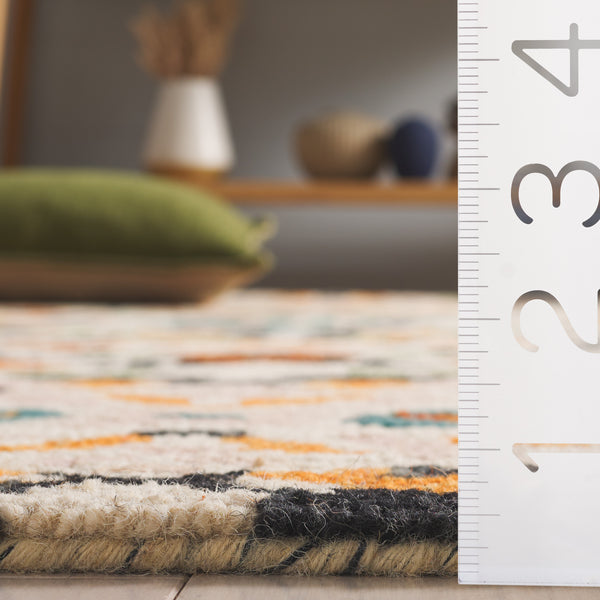 Safavieh Aspen Hand-tufted Traditional Area Rug – Luxurious Wool & Cotton Blend For Timeless Elegance Ivory ,Pink 85% Wool,15% Cotton Apn104a-5